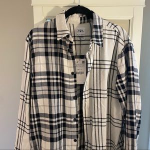 NWT Zara button up flannel